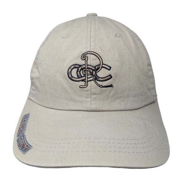 Richmond County Strapback Hat Tan Extreme Fit Embroidered Horseshoe Ahead - Picture 1 of 8